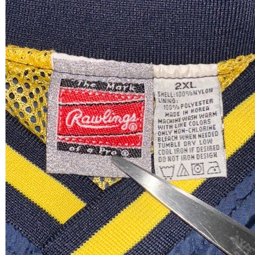 Rawlings Vintage " The Mark of the Pro" Golf Themed Windbreaker Pullover Size 2X - Picture 3 of 11